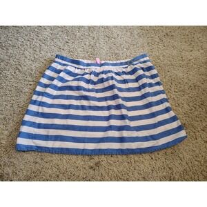 Lilly Pulitzer Striped Mini Skirt Women's S Small Blue White